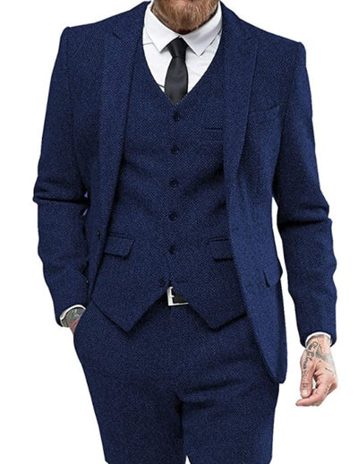 Men's suit three-piece suit suit - Edosmi