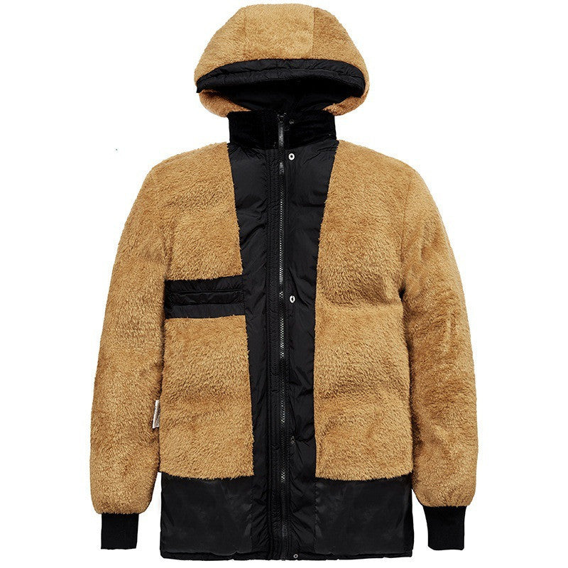 Clothing plus velvet padded jacket men winter - Edosmi