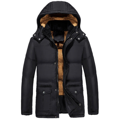 Clothing plus velvet padded jacket men winter - Edosmi