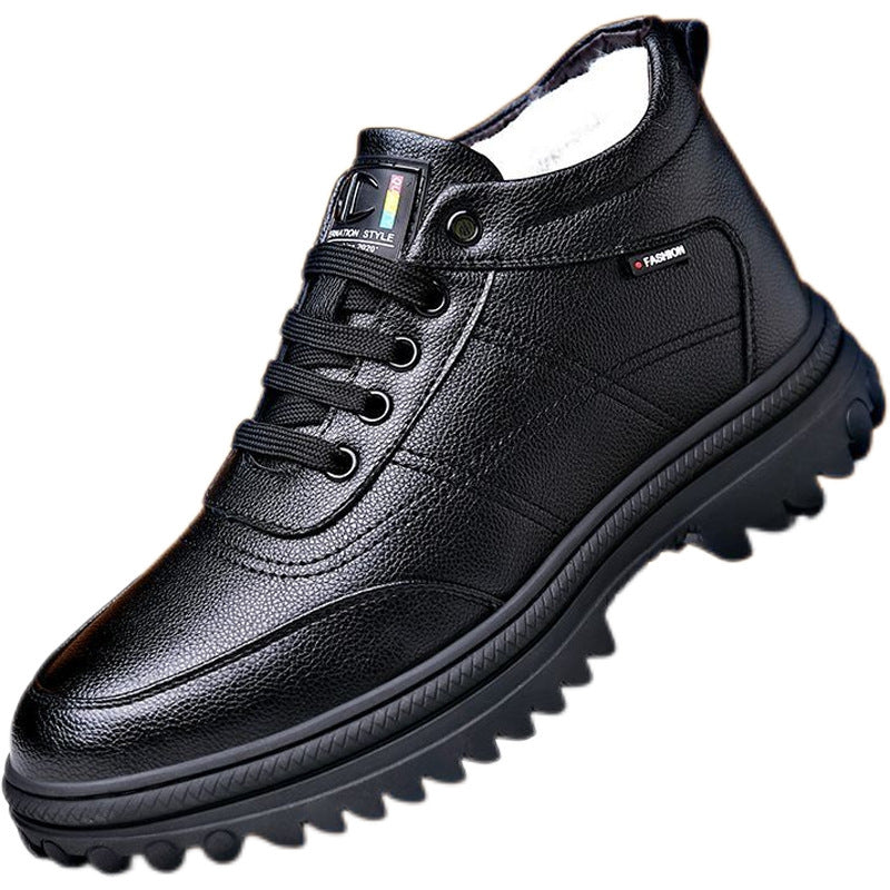 Winter New Fleece-lined Thickened Men's Cotton Shoes - Edosmi