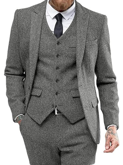 Men's suit three-piece suit suit - Edosmi