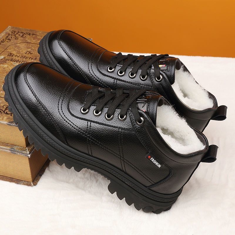 Winter New Fleece-lined Thickened Men's Cotton Shoes - Edosmi