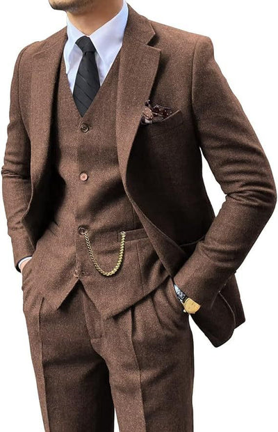 Herringbone Men's Suit Slim Fit - Edosmi