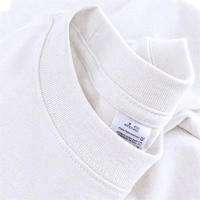 High Quality Cotton Heavy Loose Bottoming Shirt Casual Basic T-shirt Pure Cotton Retro Solid Color Round Neck Men's Short Sleeve - Edosmi