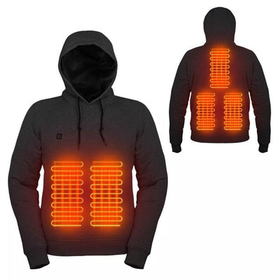 New Outdoor Electric USB Heating Sweaters Hoodies Men Winter Warm Heated Clothes Charging Heat Jacket Sportswear - Edosmi