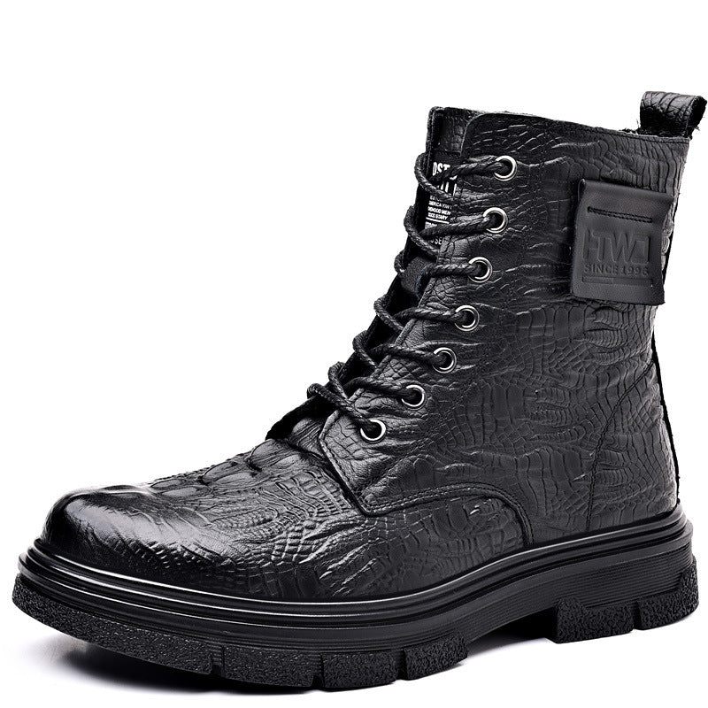 Men's Boots Winter Genuine Leather Martin Shoes - Edosmi